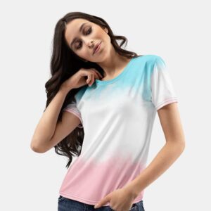 Pastel Ombre All-Over Print Women’s Tee – Atelier Hikari
