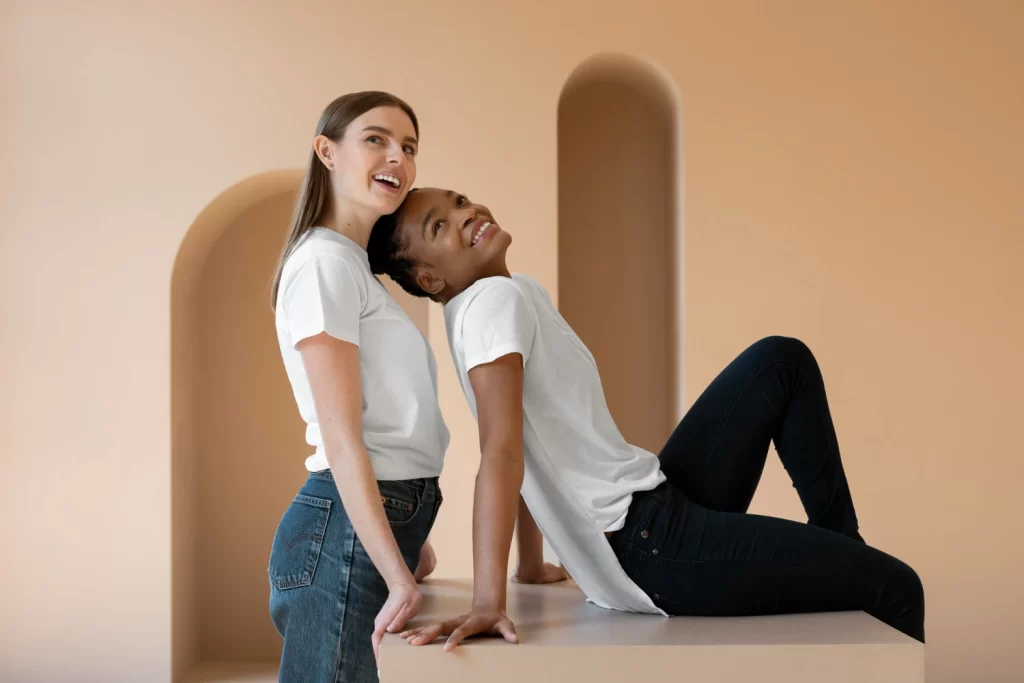 Neutral color clothing arranged for a minimalist fashion wardrobe
