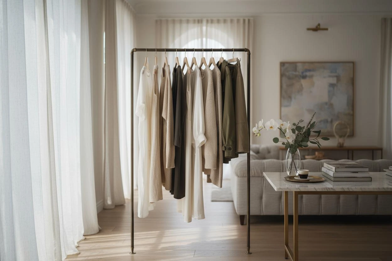 Minimalist fashion studio inspired by the meaning of Hikari and intentional design