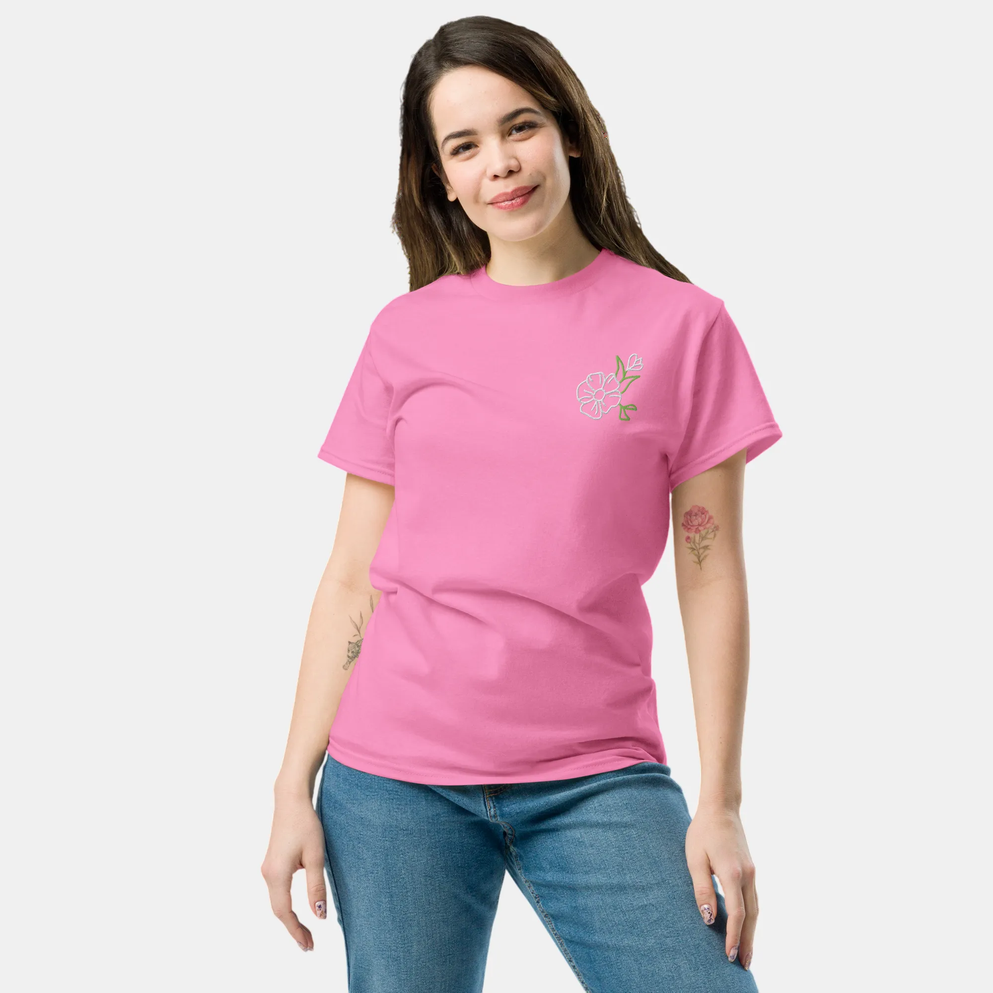 unisex-classic-tee-azalea-front-6a3112f243eb1